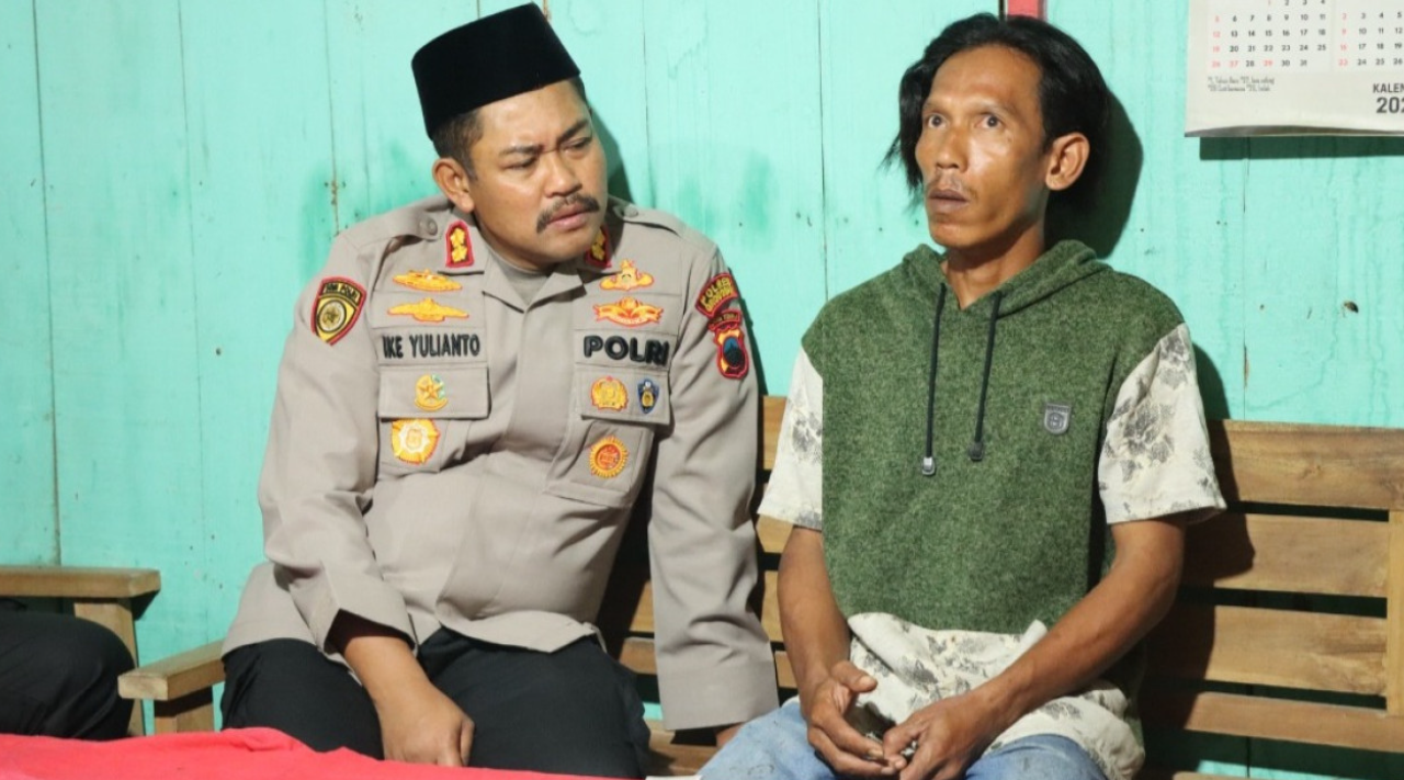 Kapolres Grobogan kunjungi rumah Kusyanto korban salah tangkap polisi