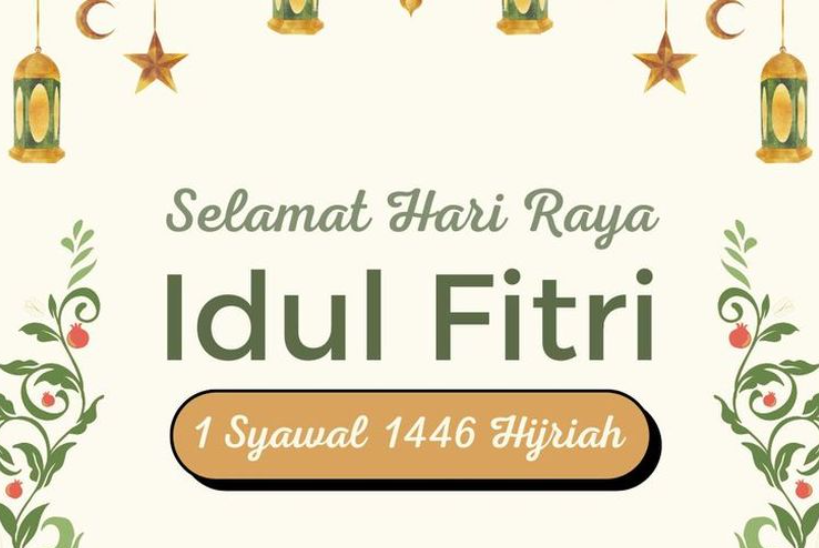 Ucapan selamat hari raya Idul Fitri 2025 dan gambar Lebaran 1446 H.(Pinterest)