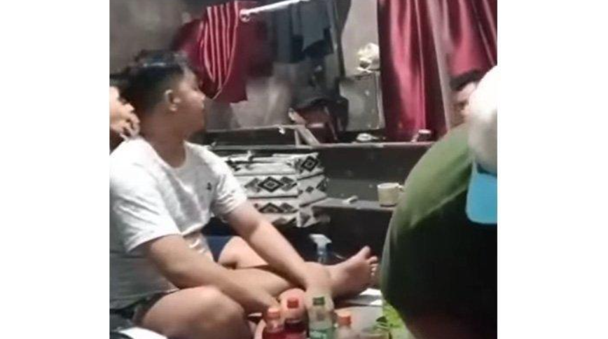 Tangkapan layar video viral narapidana penghuni Rutan Pekanbaru diduga dugem hingga pesta minuman keras, Rabu (16/4/2025). Karutan dan Kepala Pengamanan dicopot buntut kasus tersebut.