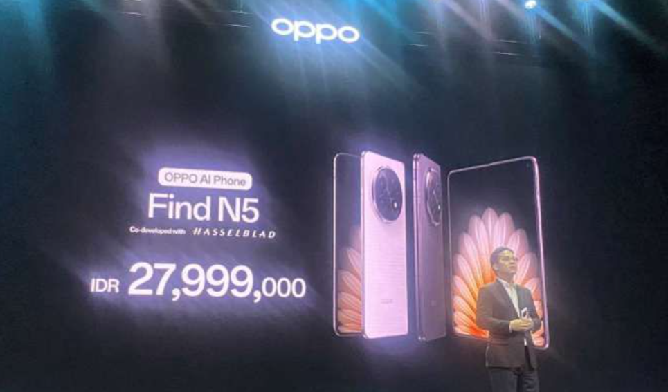 Oppo Indonesia resmi merilis ponsel lipat Oppo Find N5.