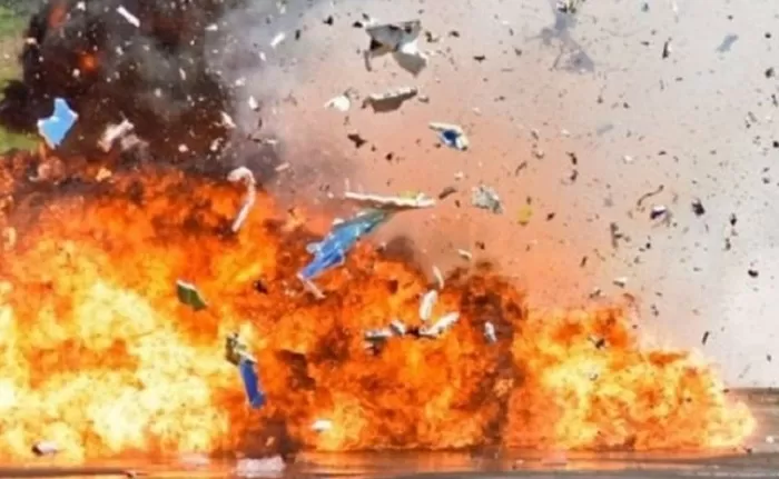 Ilustrasi ledakan amunisi yang menewaskan 11 orang anggota TNI