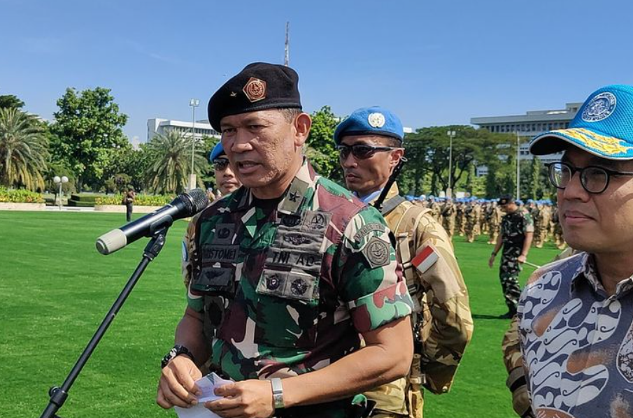 Kepala Pusat Penerangan (Kapuspen) TNI, Brigjen Kristomei Sianturi ditemui di Mabes TNI, Cilangkap, Jakarta Timur, Kamis (24/4/2025).(KOMPAS.com/NICHOLAS RYAN ADITYA)
