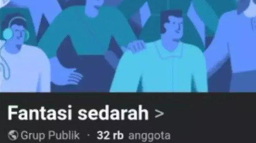 Akun media sosial grup Fantasi Sedarah di Facebook. Grup Facebook