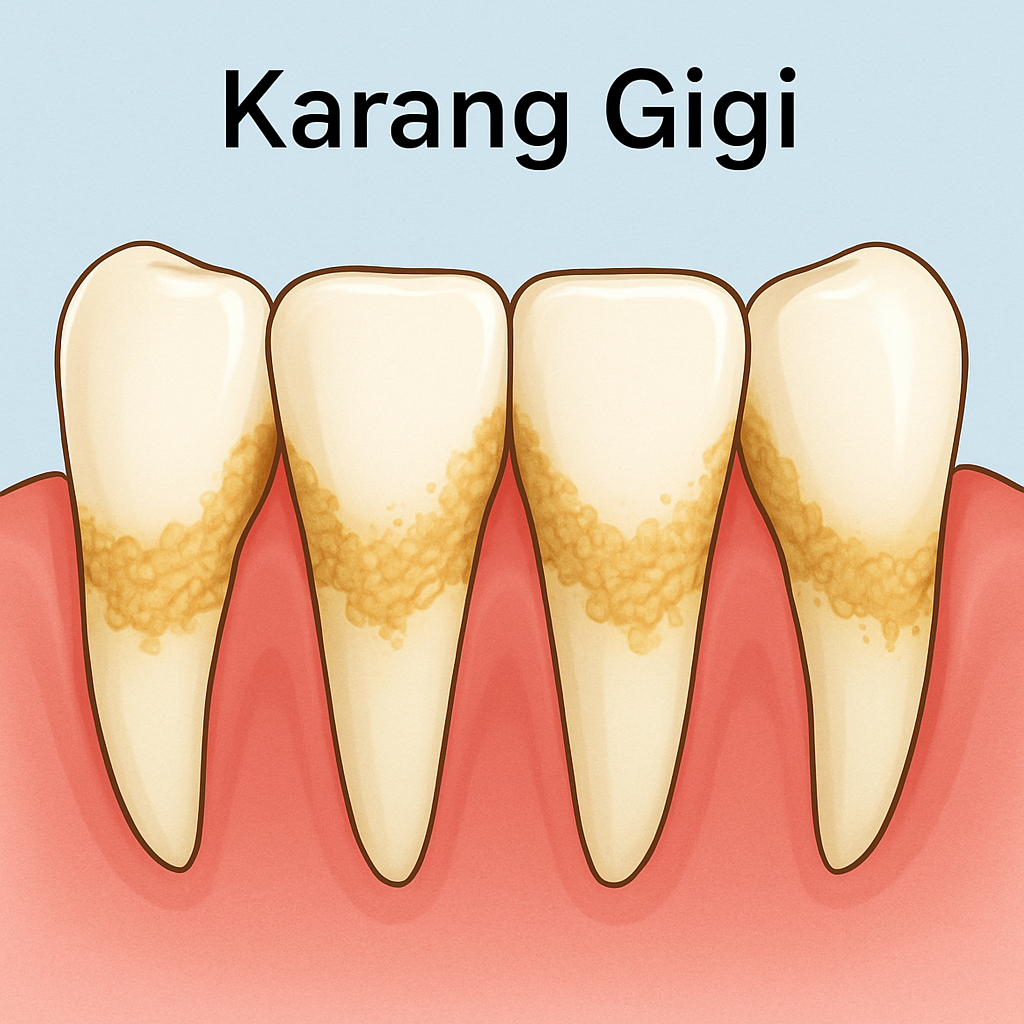 Ilustrasi salah satu bentuk karang gigi.