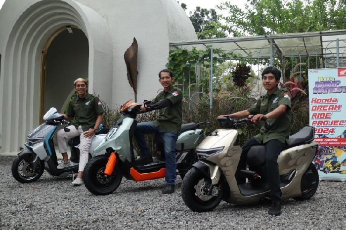 Tiga modifikator Honda Modif Contest (HMC) 2023 yang melakukan perubahan drastis pada motor listrik Honda.