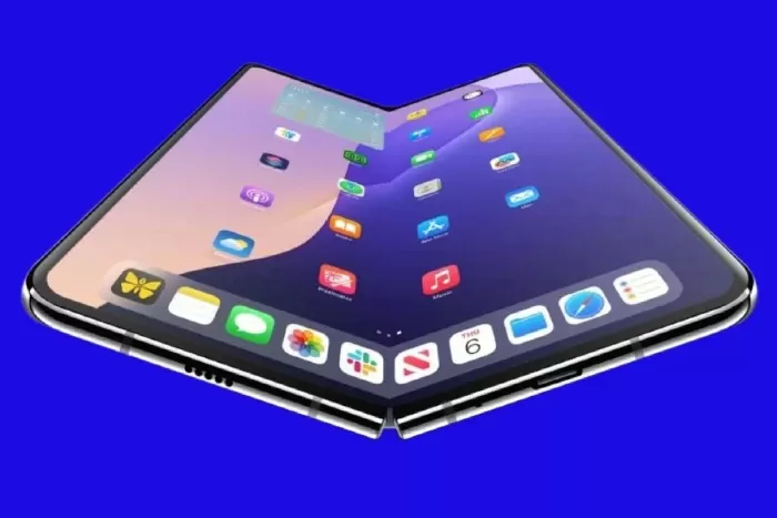 Render konsep iPhone lipat.