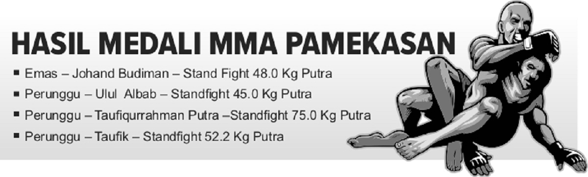 Hasil Medali MMA Pamekasan. (SIGIT AP/JPRM)