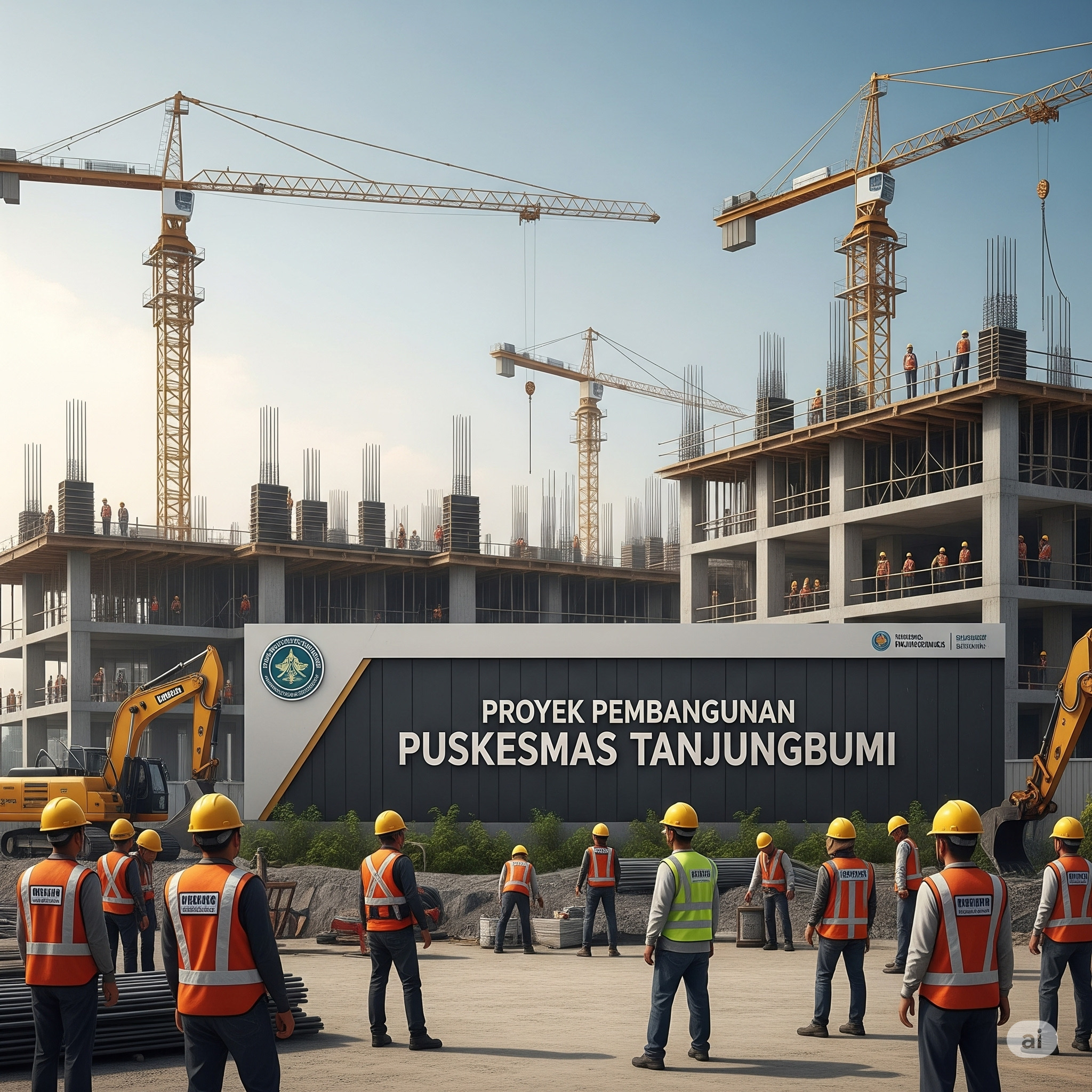 Ilustrasi : Rencana pembangunan Puskesmas Tanjungbumi yang memakan anggaran Rp 1,4 miliar
