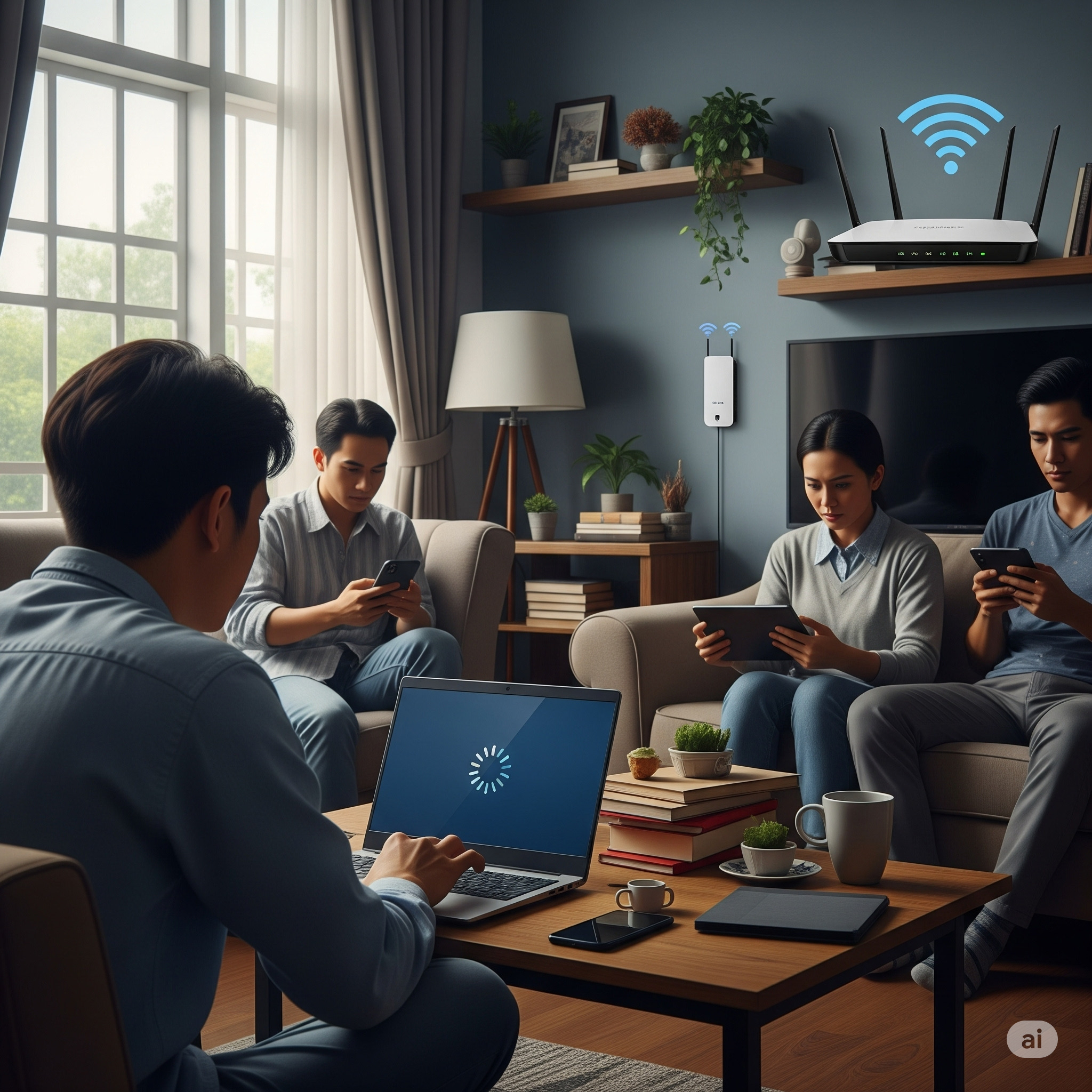 Ilustrasi : seorang pelanggan mengalami layanan internet indihome lemot