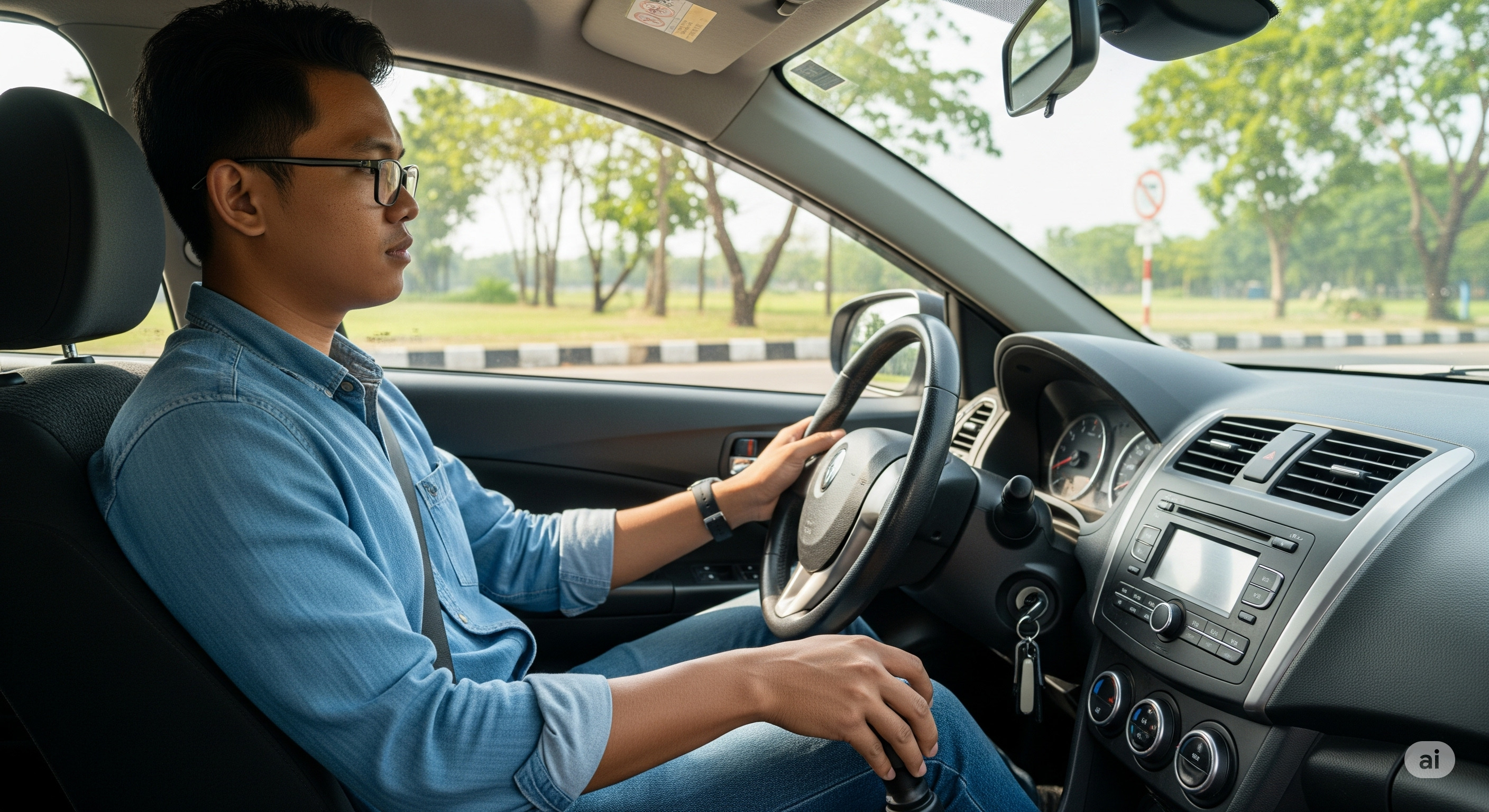 Ilustrasi: Mobil manual memiliki tiga pedal untuk dioperasikan, gas, rem dan kopling.