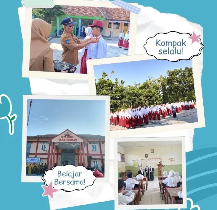 LANCAR: Siswa UPTD SMPN 1 Tanah Merah mengikuti MPLS di sekolahnya.