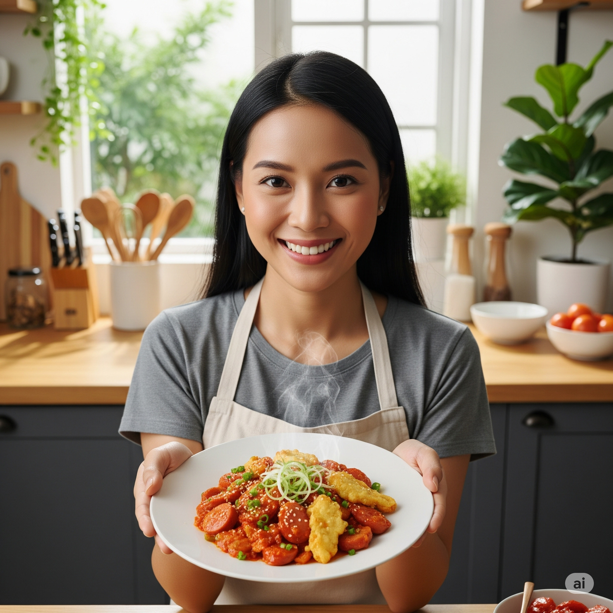 Ilustrasi hasil masakan esep Oseng Sosis Tempura Mercon yang Enak dan Cocok untuk Jadi Menu Harian