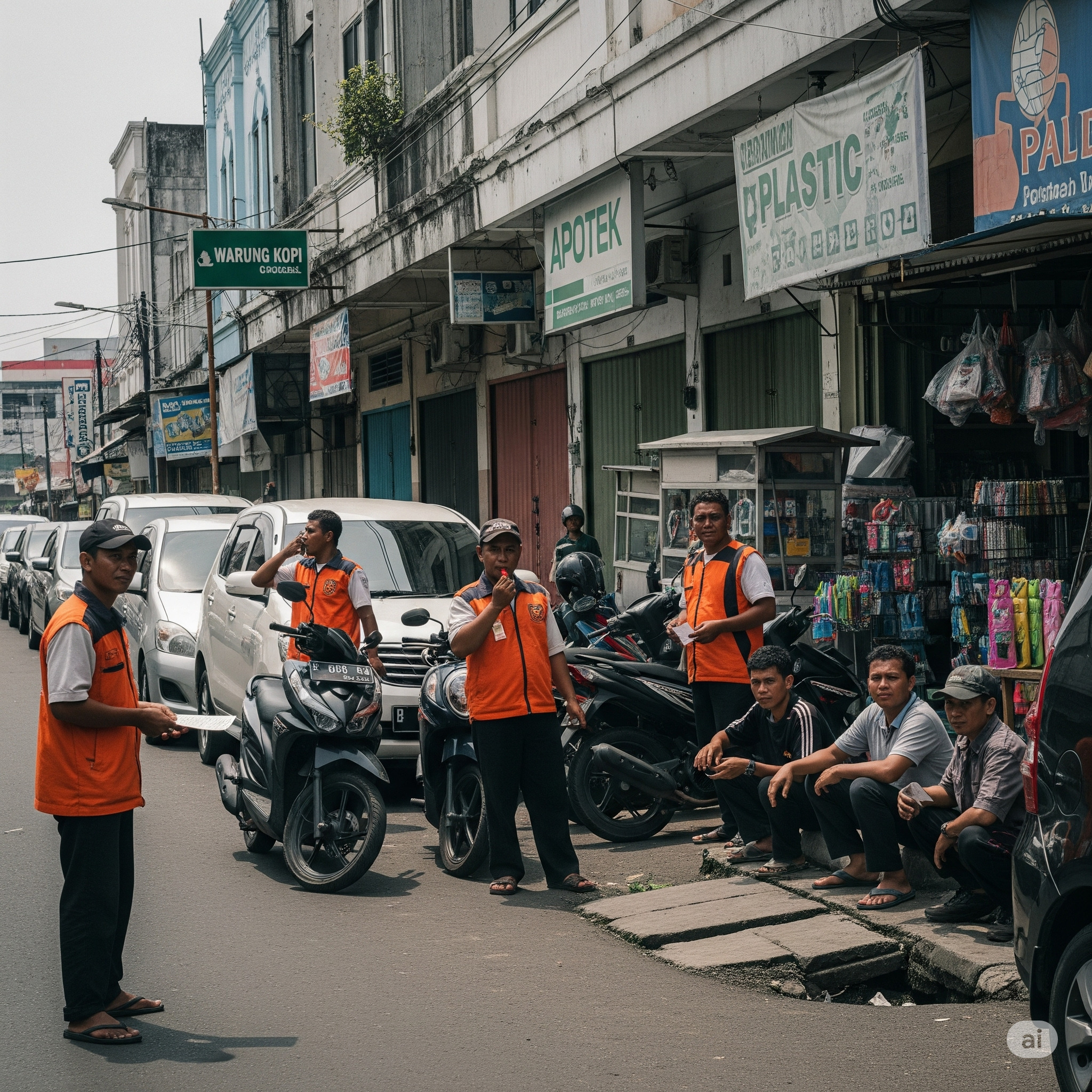 Ilustrasi jukir yang ada di Kab. Bangkalan