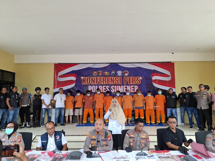 Konferensi Pers Polres Sumenep terkait kasus yang membelit PT Anugrah Nurani Qana&rsquo;ah.