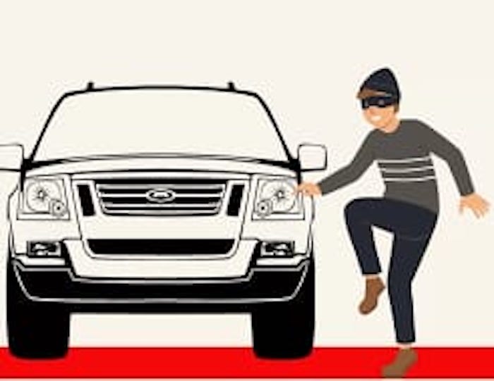 Ilustrasi pencurian mobil.