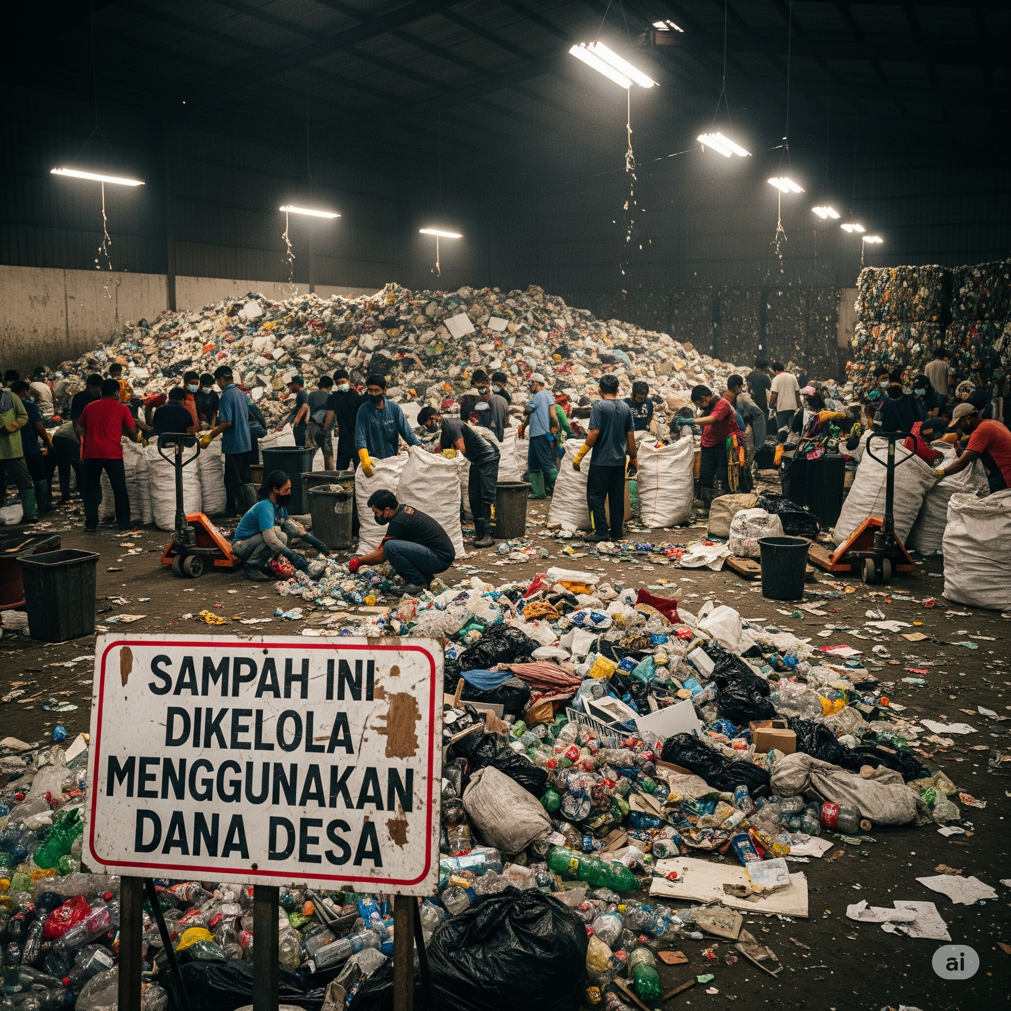 Ilustrasi pengelolaan sampah yang akan menggunakan dana desa di Kab. Bangkalan