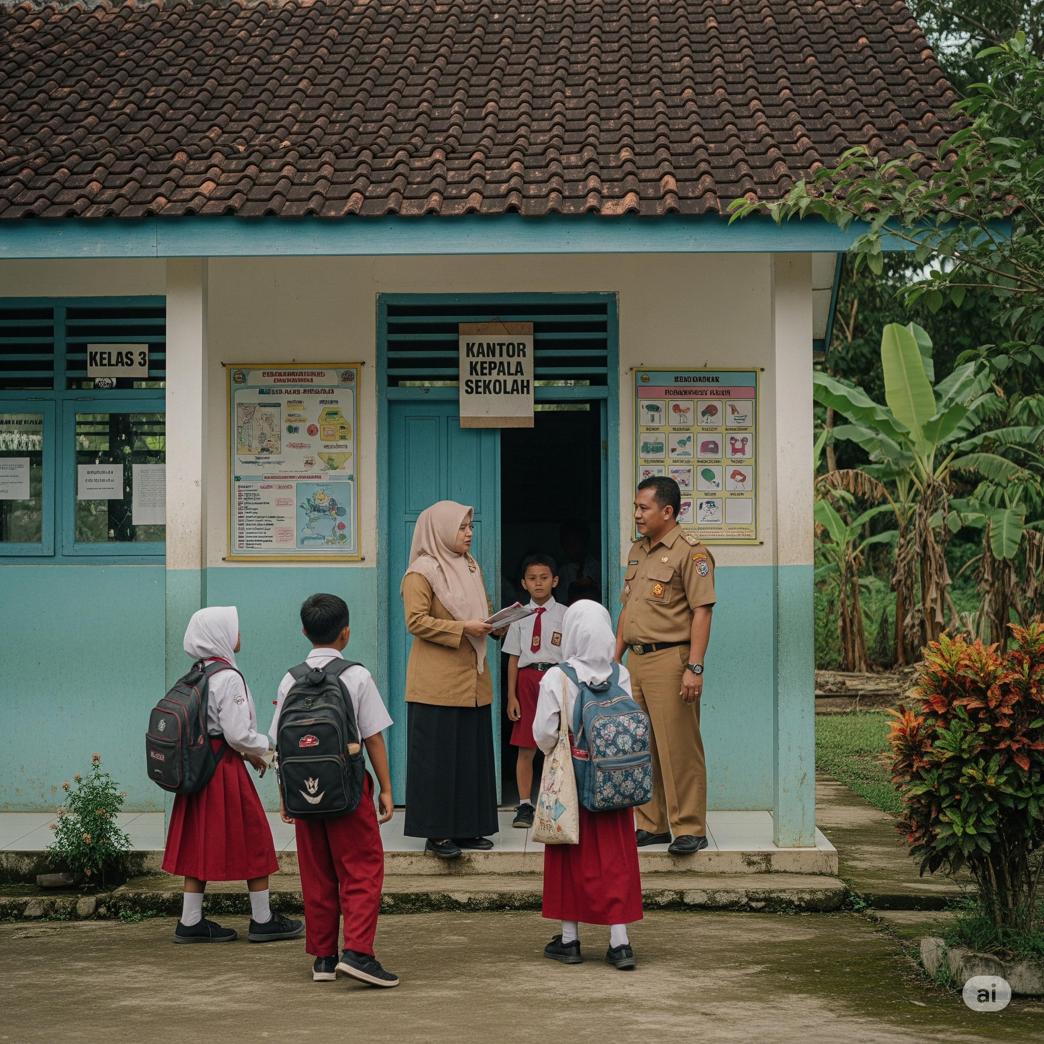Ilustrasi sekolah SDN yang hanya memiliki siswa sedikit terancam di regrouping