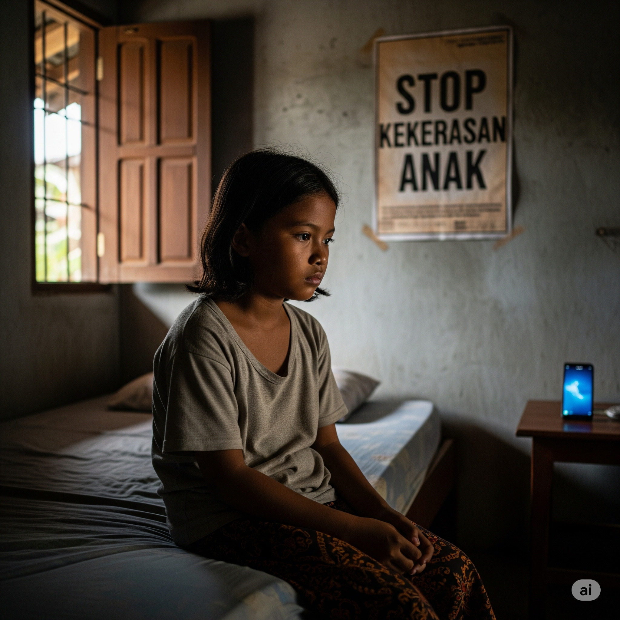 Ilustrasi seorang anak menjadi korban kekerasan