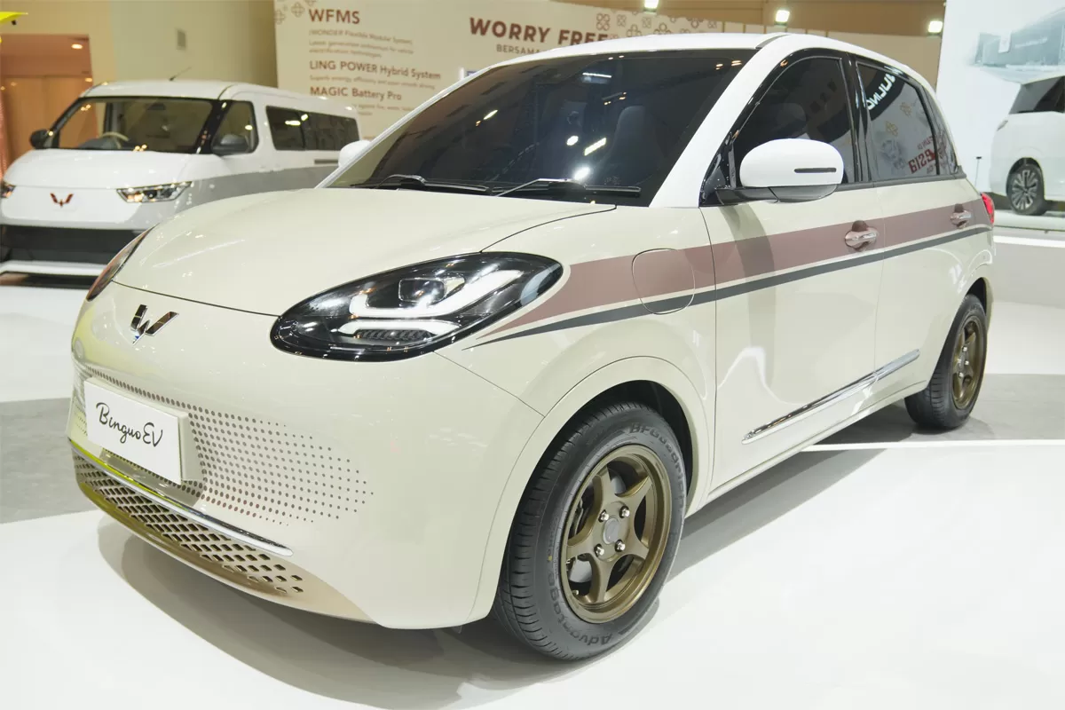 Ilustrasi mobil listrik Wuling BinguoEV.