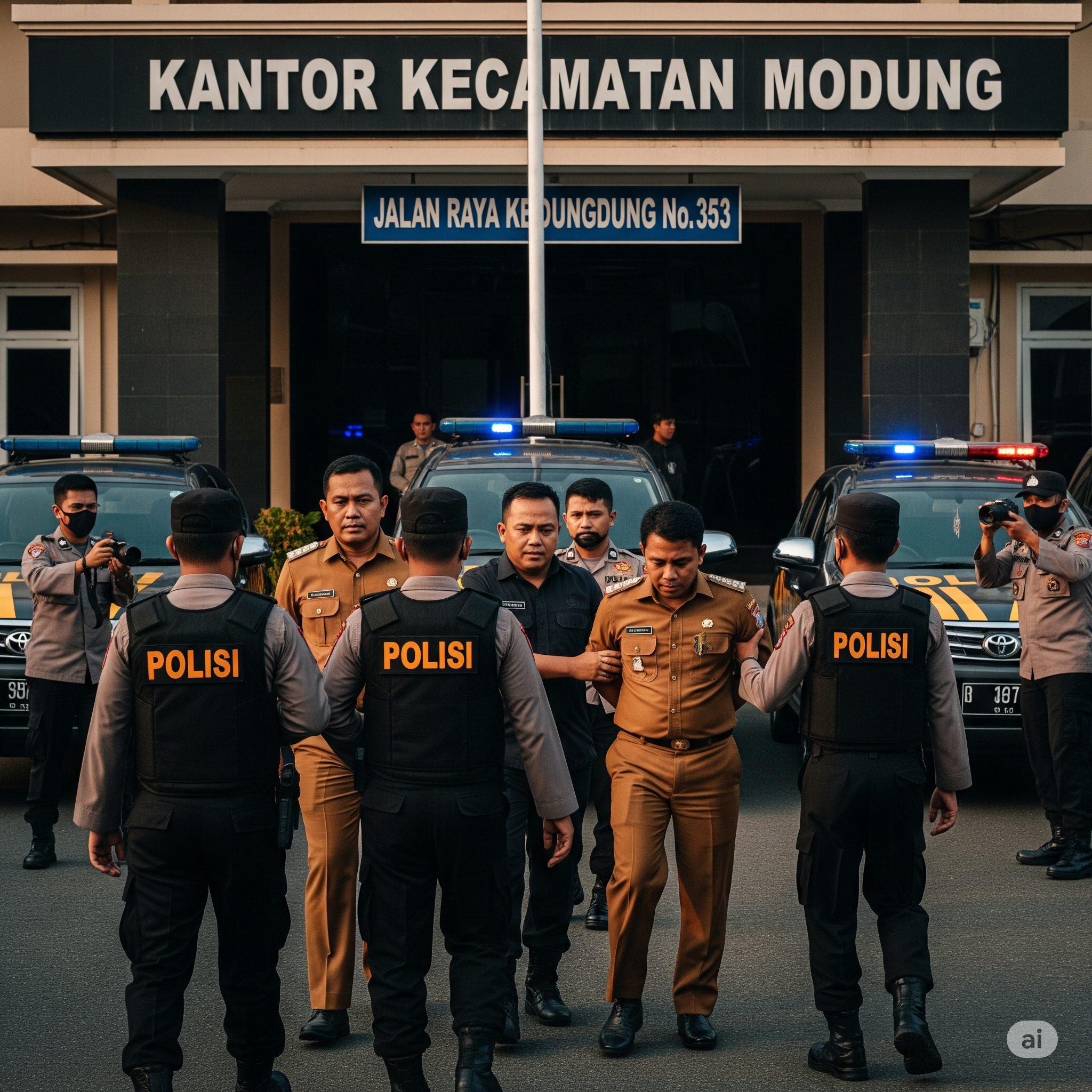 Ilustrasi pegawai Kecamatan Modung diamankan saat pesta sabu dikantor kecamatan Selasa (5/8).