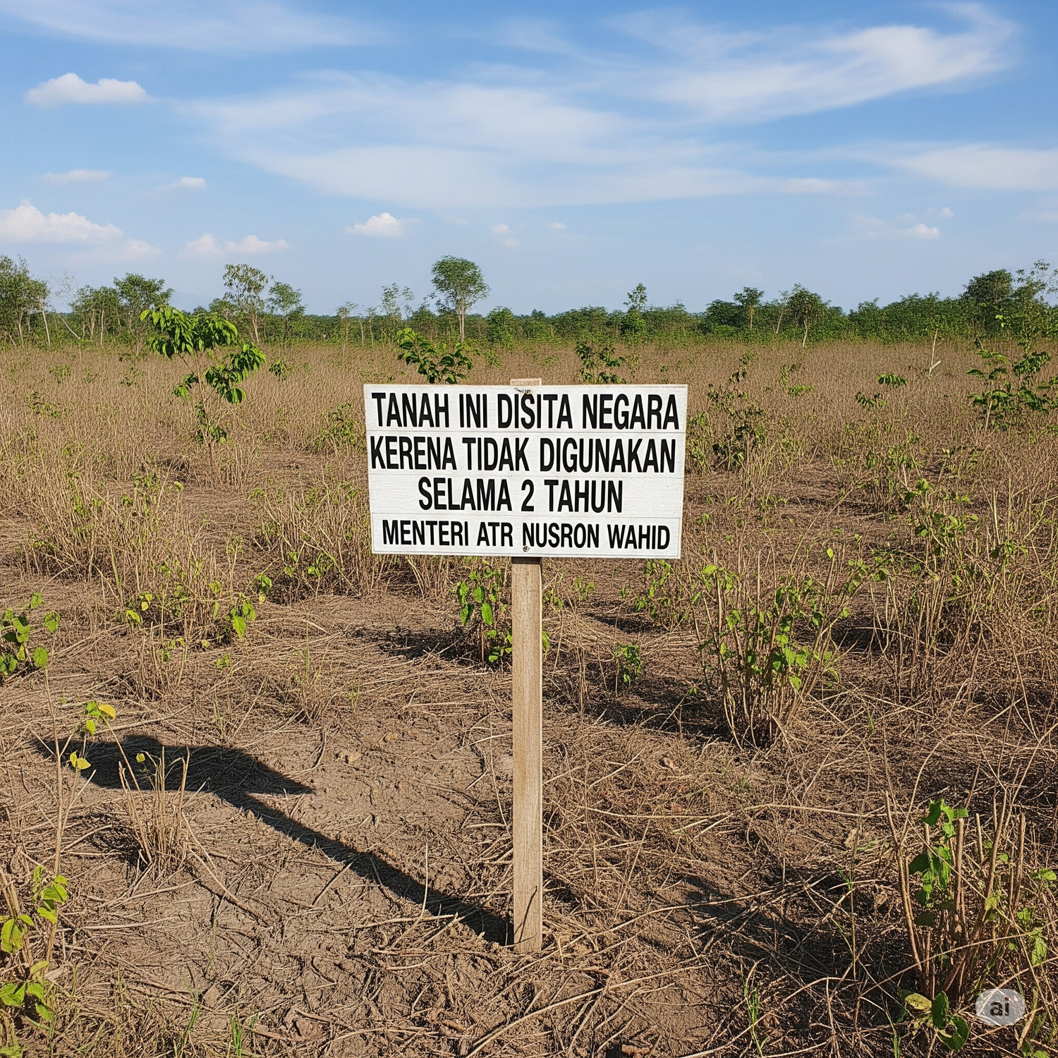 Ilustrasi Sebidang Tanah yang tidak digunakan selama 2 tahun disita oleh negara