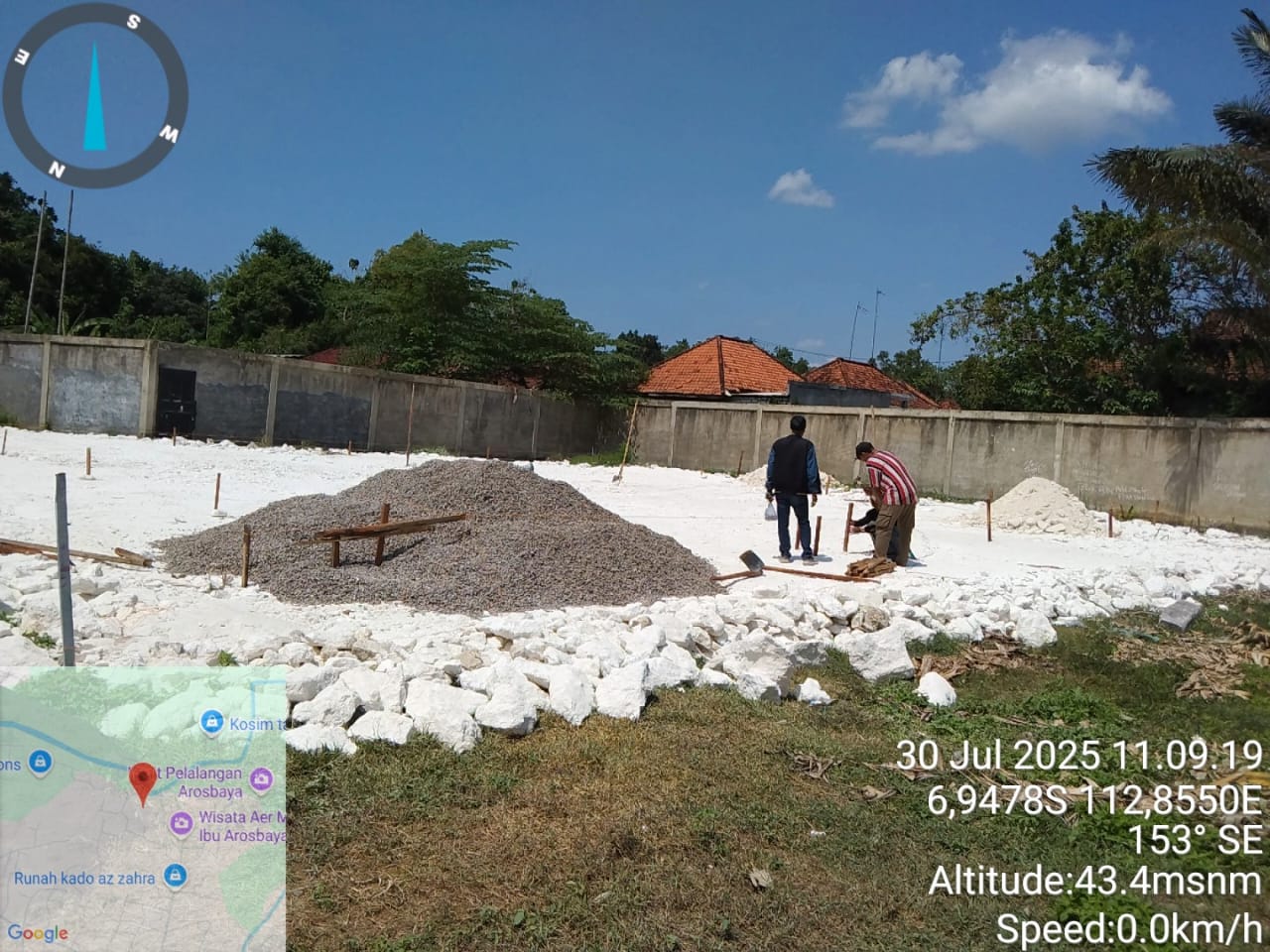 Salah satu dapur SPPG yang sudah lolos verifikasi sudah melakukan tahap pembangunan dapur di Kec. Arosbaya