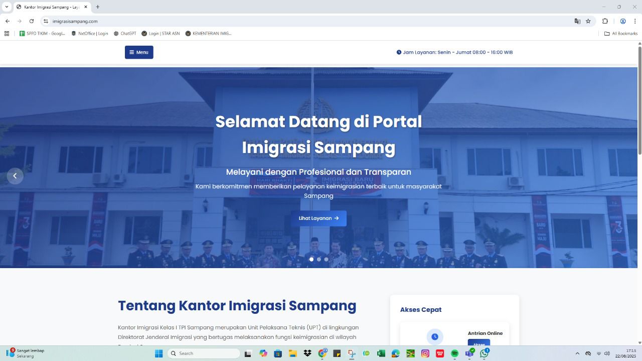 HATI-HATI: Situs palsu yang menyerupai website imigrasi.&nbsp;