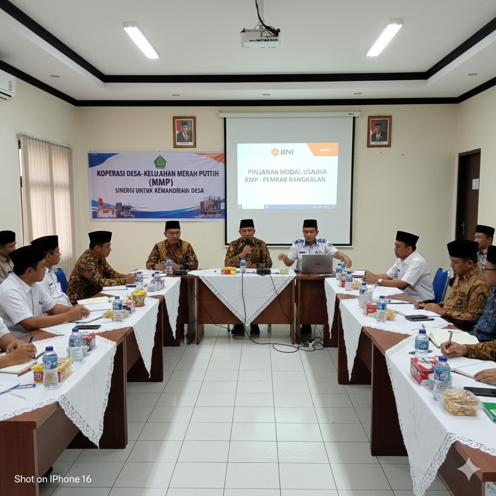 llustrasi rapat koperasi merah putih (KMP) di Kab. Bangkalan