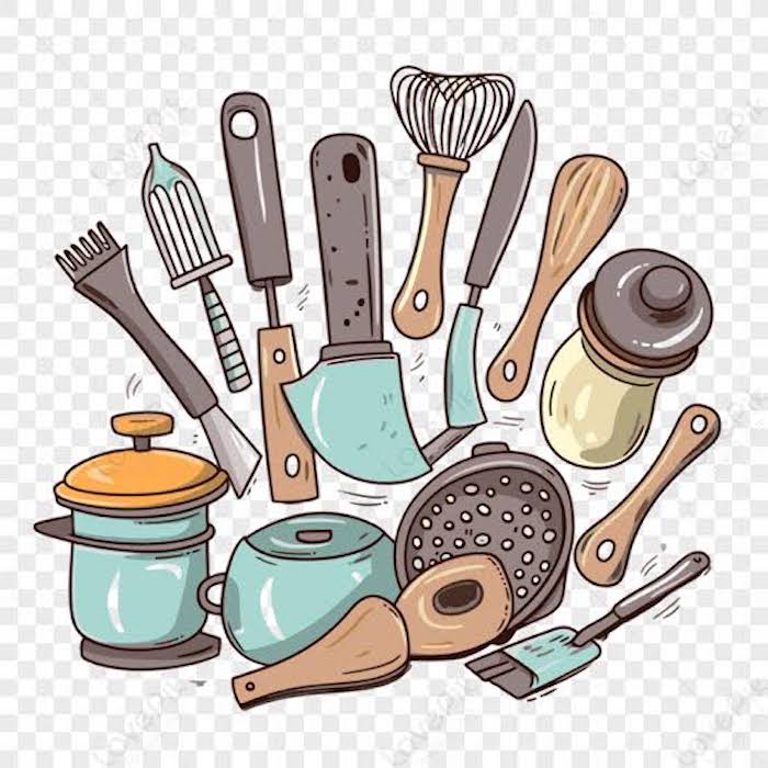 Ilustrasi perabot dapur.