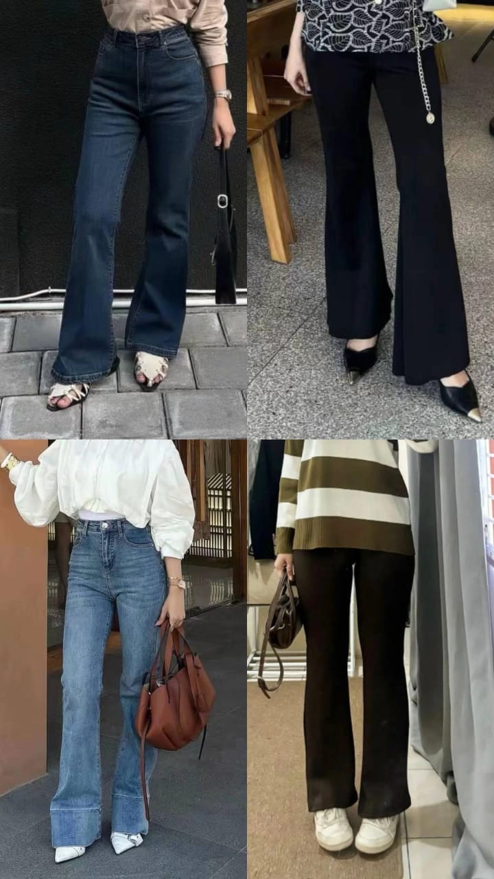 Beberapa model celana cutbray dalam nuansa modern. Tiktok: rossi