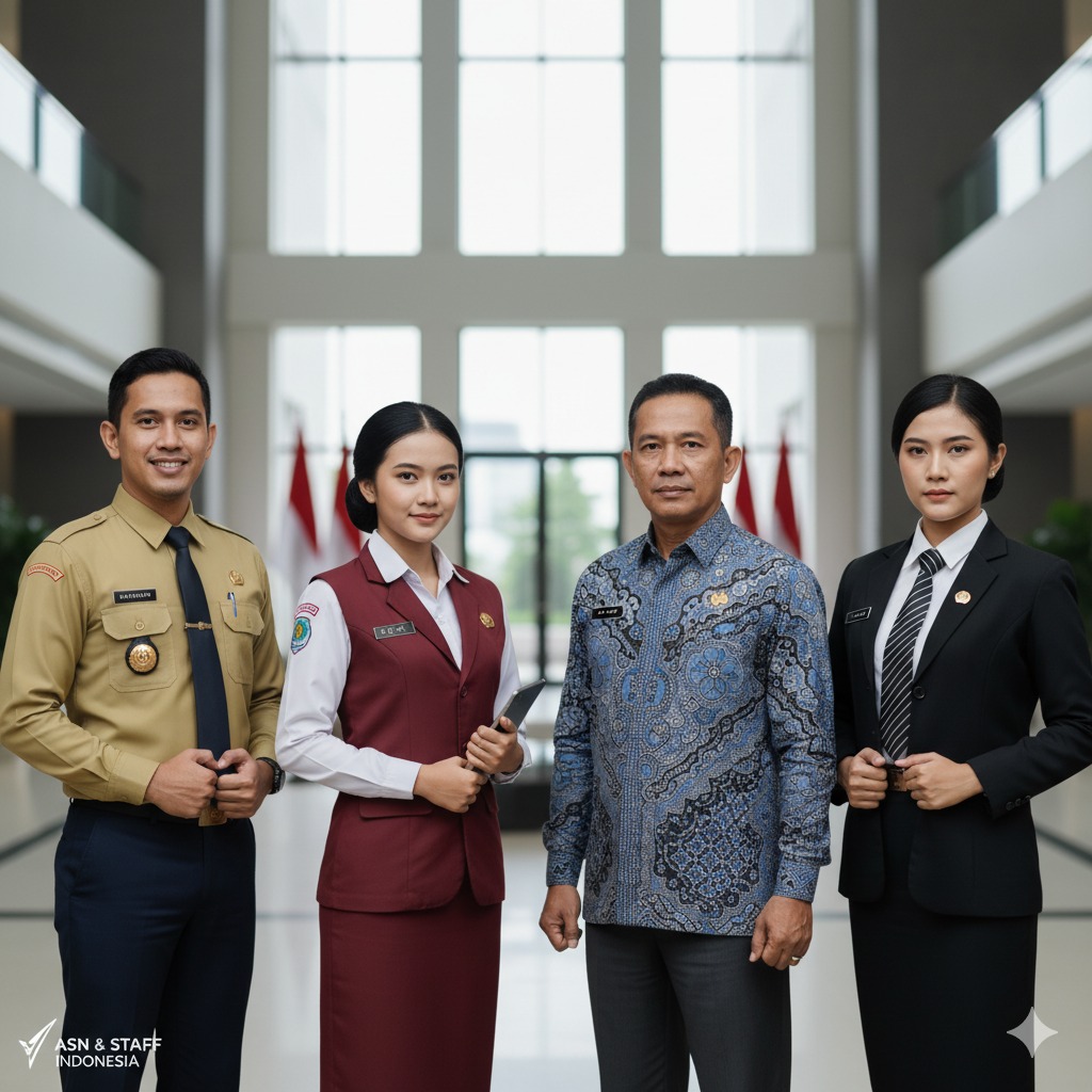 Ilustrasi foto, CPNS, ASN, PNS, dan PPPK. AI