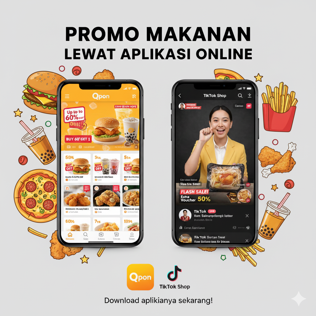 Berburu promo makanan lewat aplikasi.