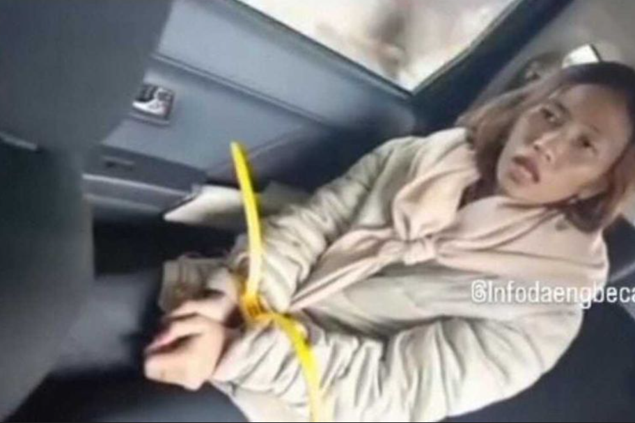 Salah satu pelaku penculikan Bilqis berinisial SY yang diamankan polisi di Kota Makassar, Sulawesi Selatan (Sulsel),(Instagram/InfoDaengBecak)