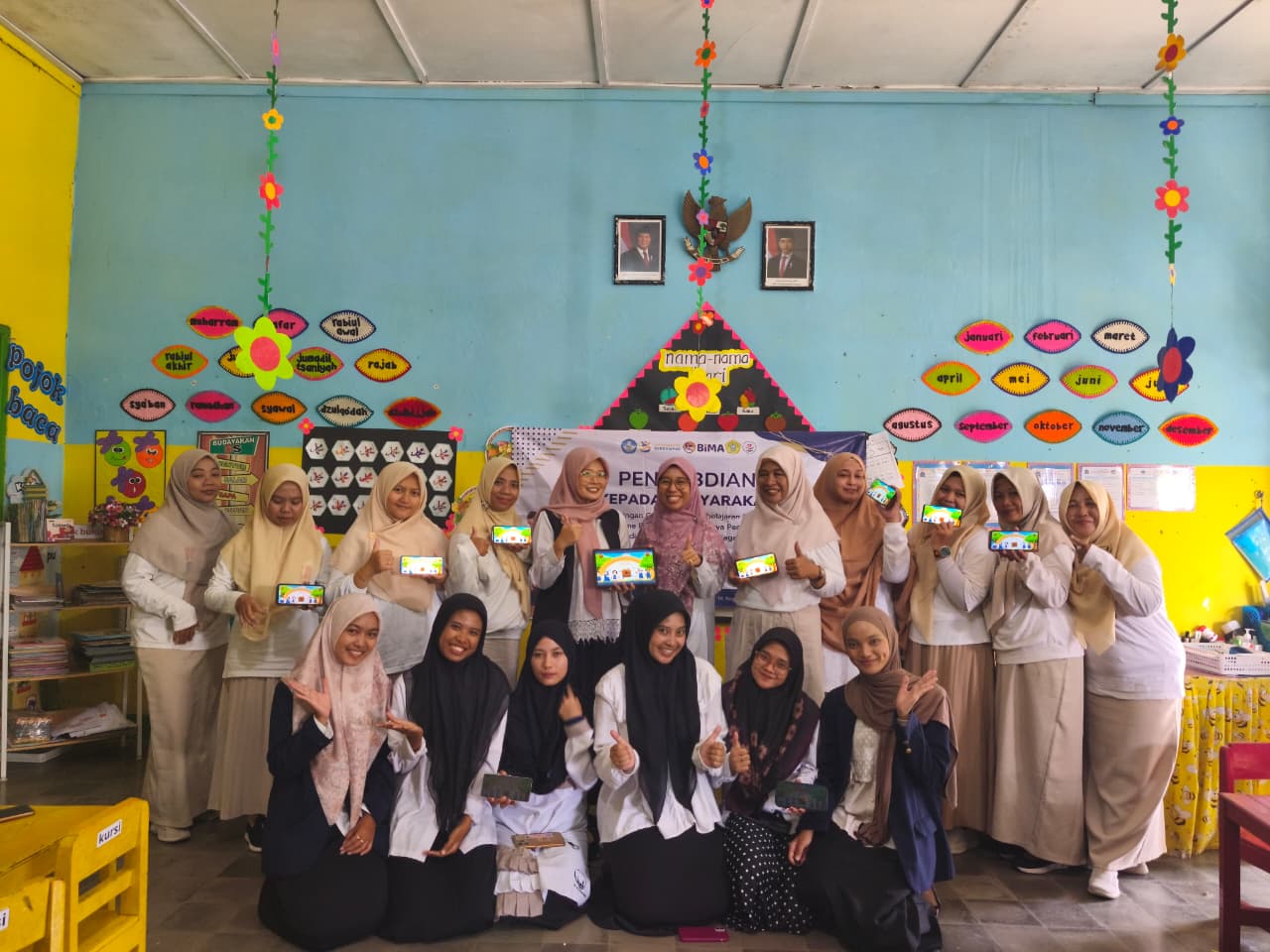 Uji coba penggunaan game Jagoan Kebaikan.