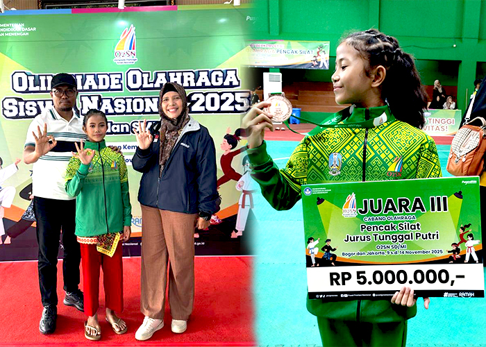 Azatta Arrayani Zahma Siswi SDN Kamal 3 Raih Juara 3 O2SN Pencak Silat Nasional