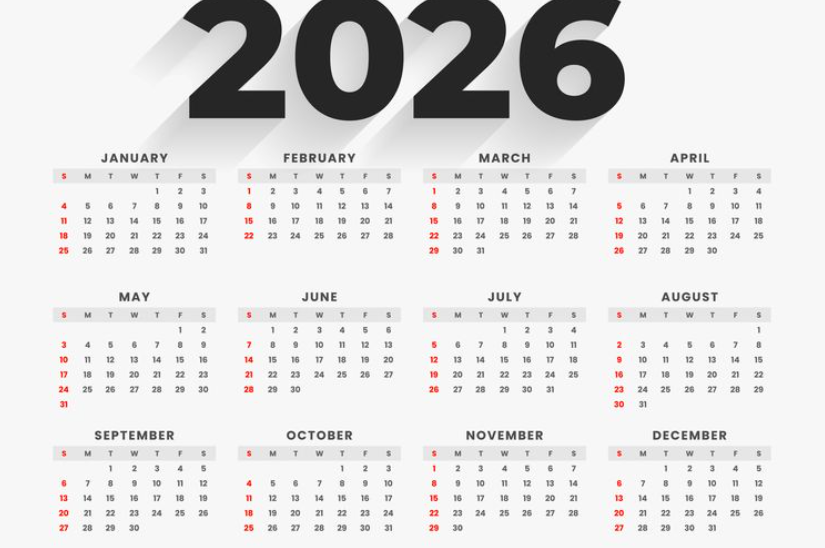 Kalender 2026.(freepik.com/starline)