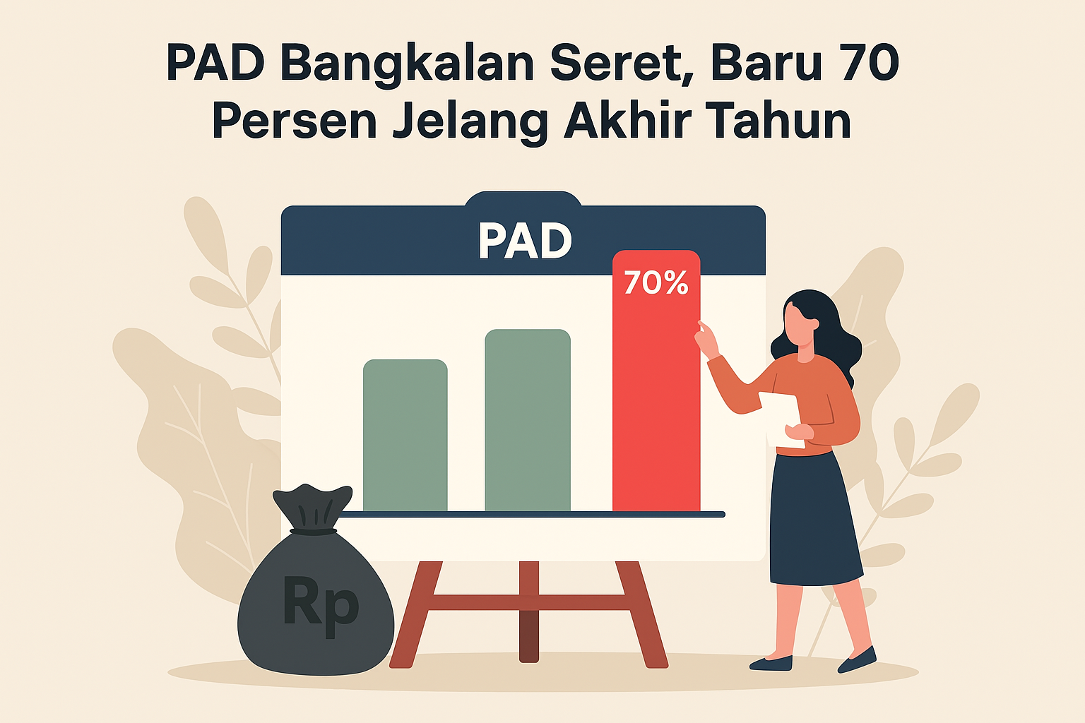 Ilustrasi capaian PAD Kabupaten Bangkalan tahun 2025.