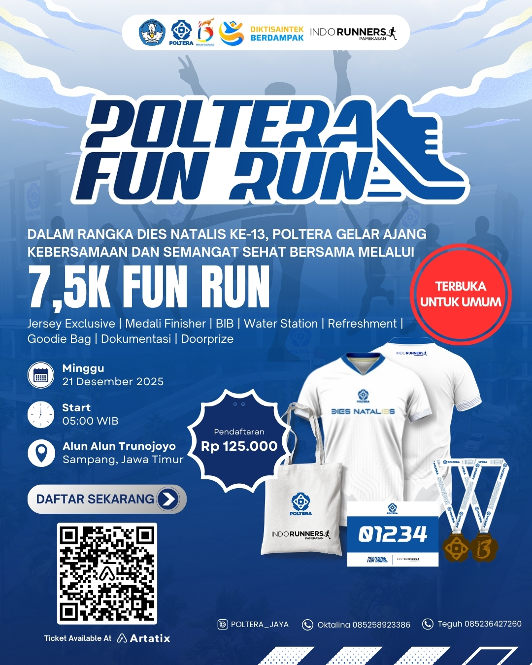 SIAP DIGELAR: Flayer Poltera Fun Run 7,5 Kilometer