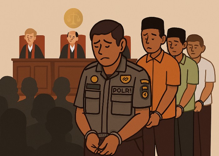 Ilustrasi oknum polisi polres Bangkalan.