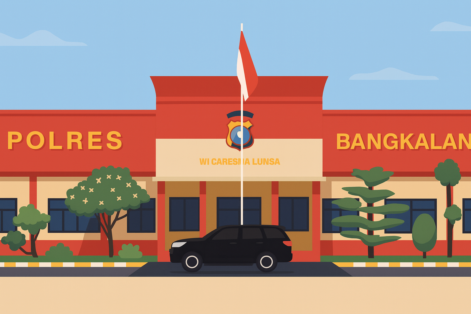 Polres Bangkalan dapat santutan laka terbesar se Madura.