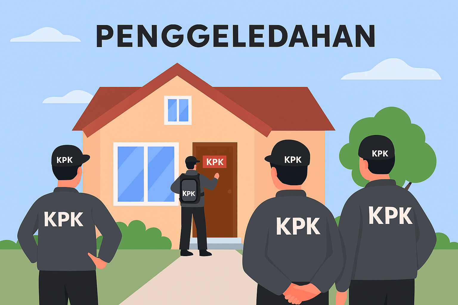 Ilustrasi penggeledahan KPK.