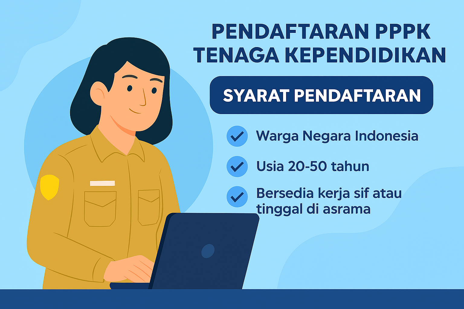 Ilustrasi Syarat Pendaftaran PPPK Tendik Sekolah Rakyat.