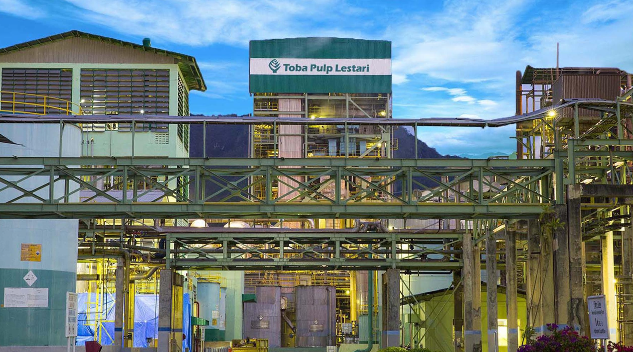 Pabrik PT Toba Pulp Lestari Tbk (INRU) yang merupakan perusahaan global penghasil pulp. (Dok tobapulp)
