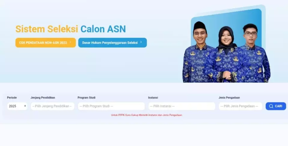 Ilustrasi portal SSCASN. (Tangkapan Layar)