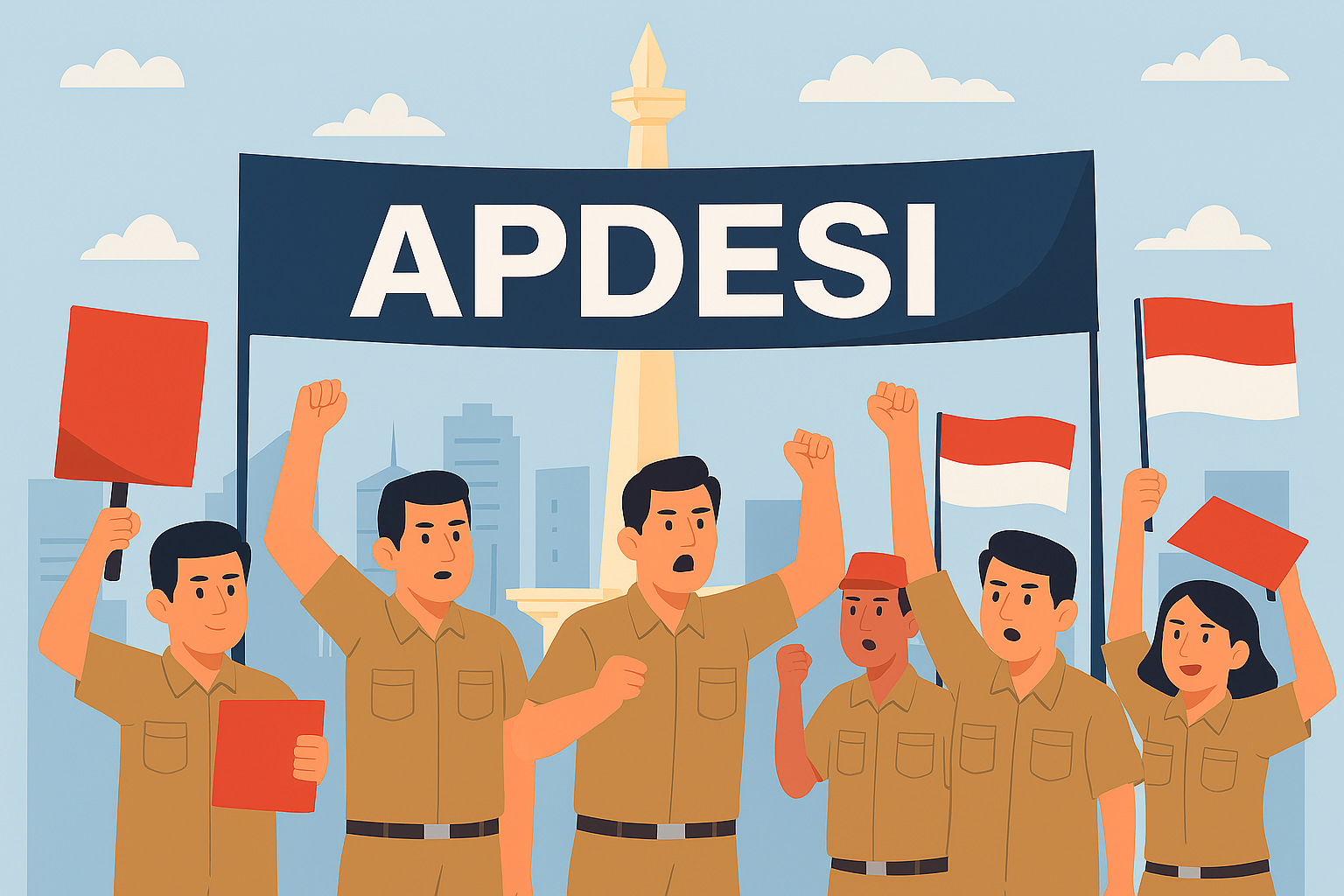 Ilustrasi Demo Apdesi.