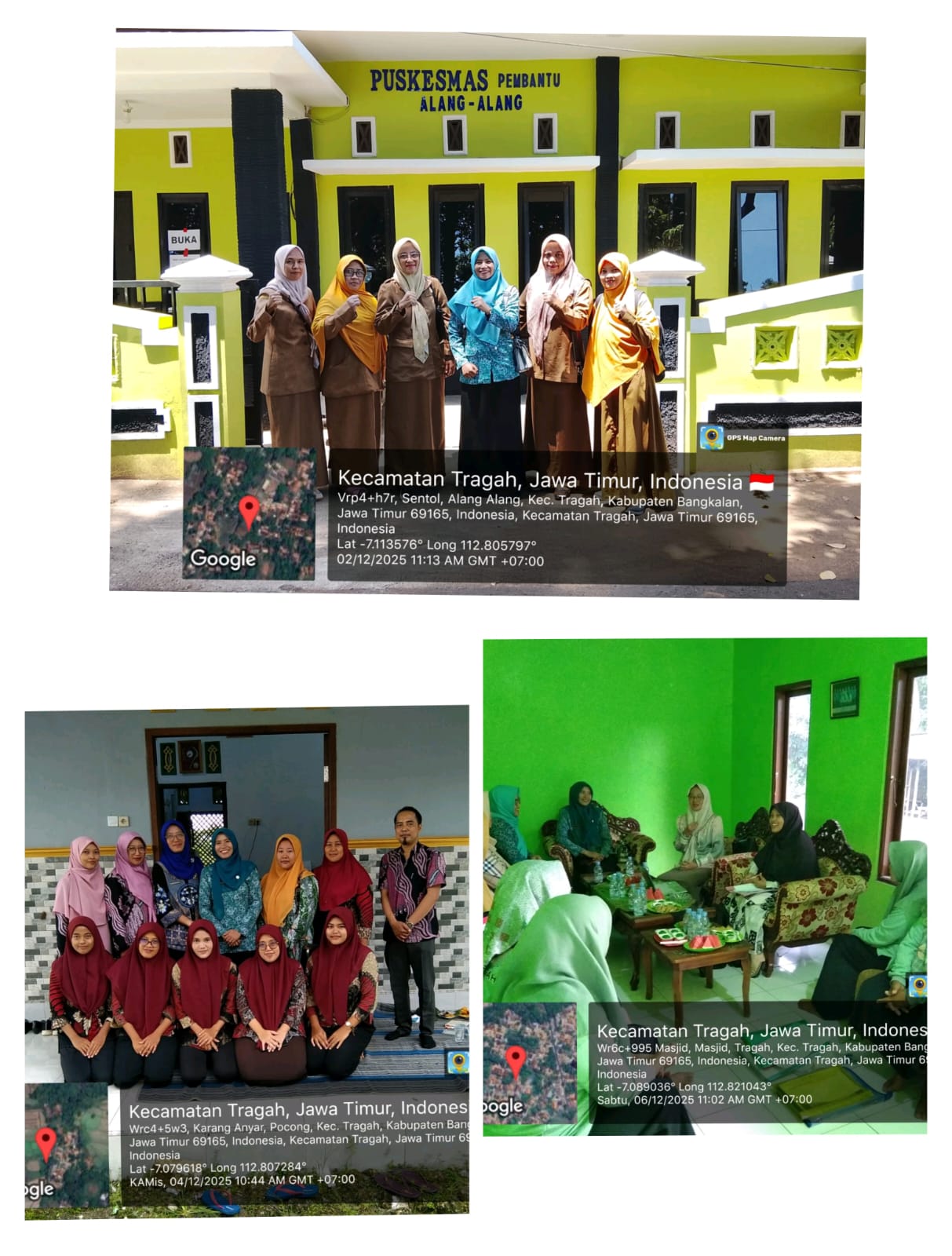 Beberapa kegiatan puskesmas Tragah saat melakukan Monev ILP