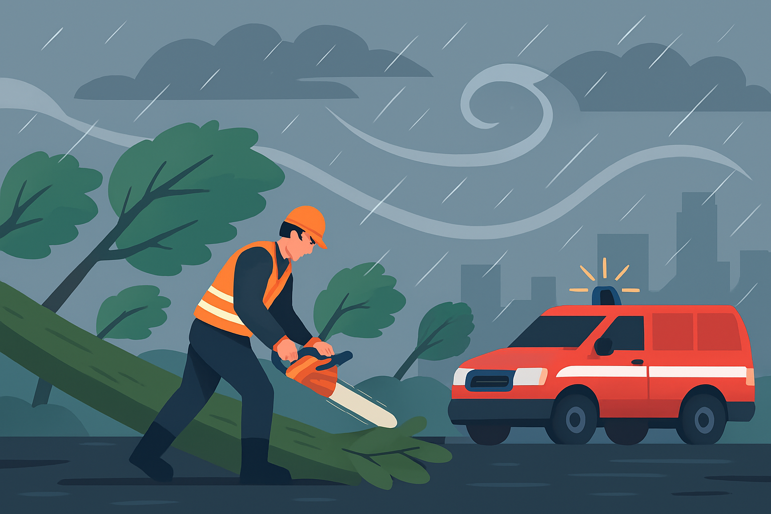 Ilustrasi cuaca ekstrem.