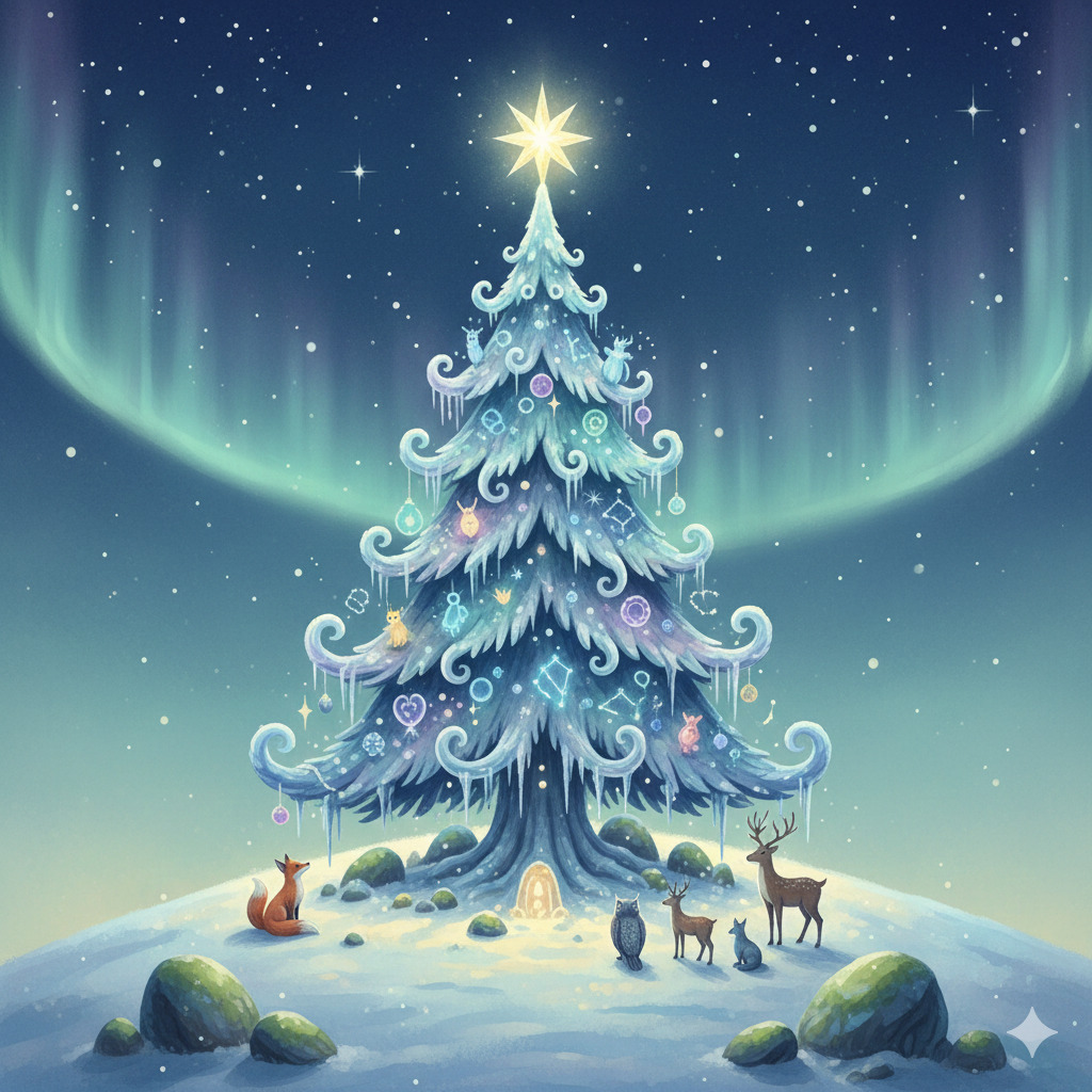 Ilustrasi pohon Natal