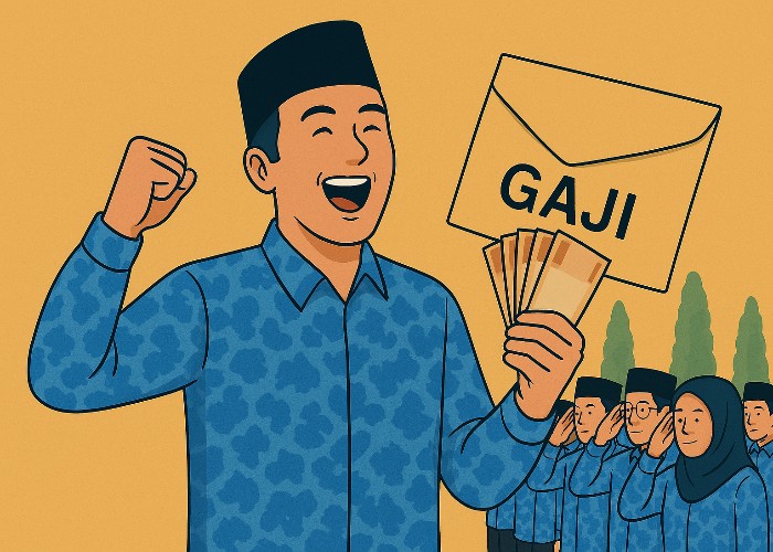 Ilustrasi ASN Menerima Gaji.