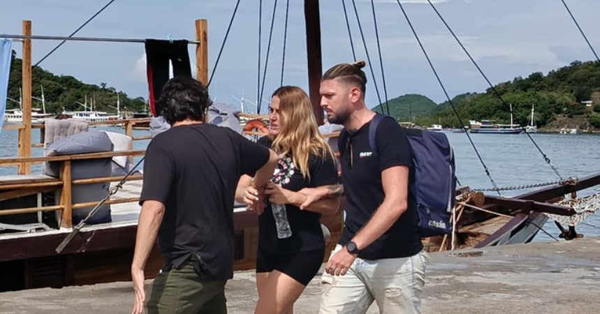 Foto: Mar Martinez Ortuno, istri pelatih Tim B Wanita Los Che, Valencia CF, Martin Carreras Fernando. Ia adalah korban selamat kapal wisata tenggelam di Labuan Bajo, Manggarai Barat. (Ambrosius Ardin)